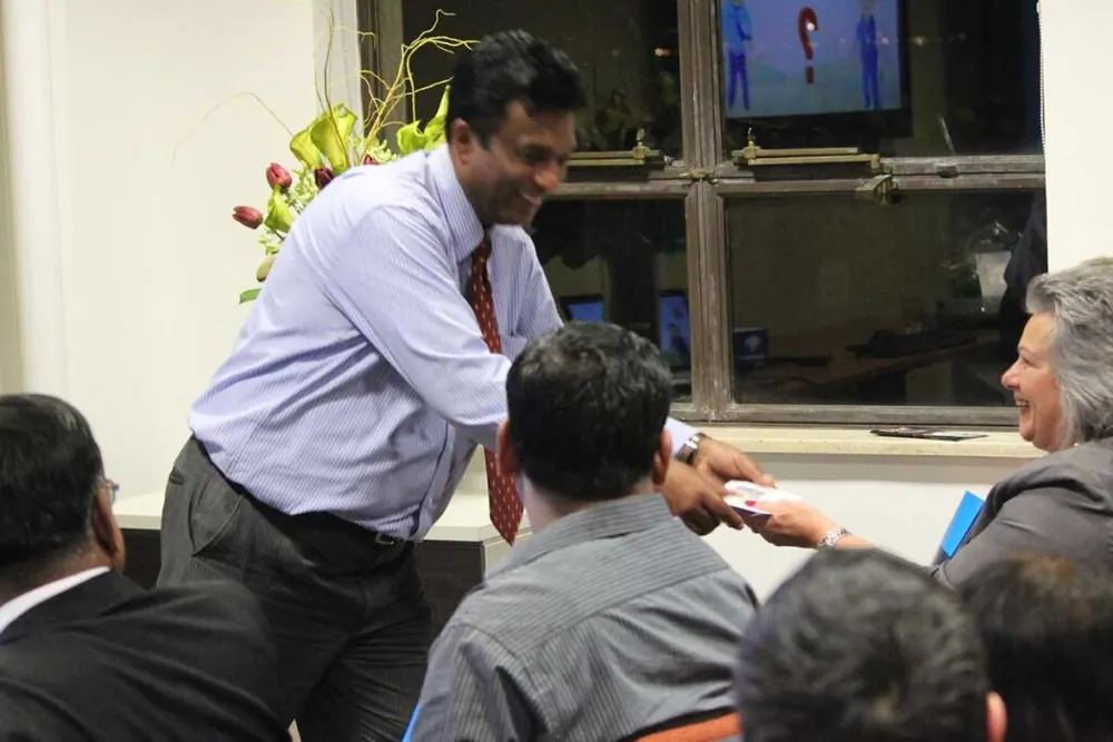 Business owners networking at a Creative Dot business event