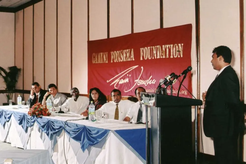 Ifthi Idris speaking at a business leadership presentation panel event