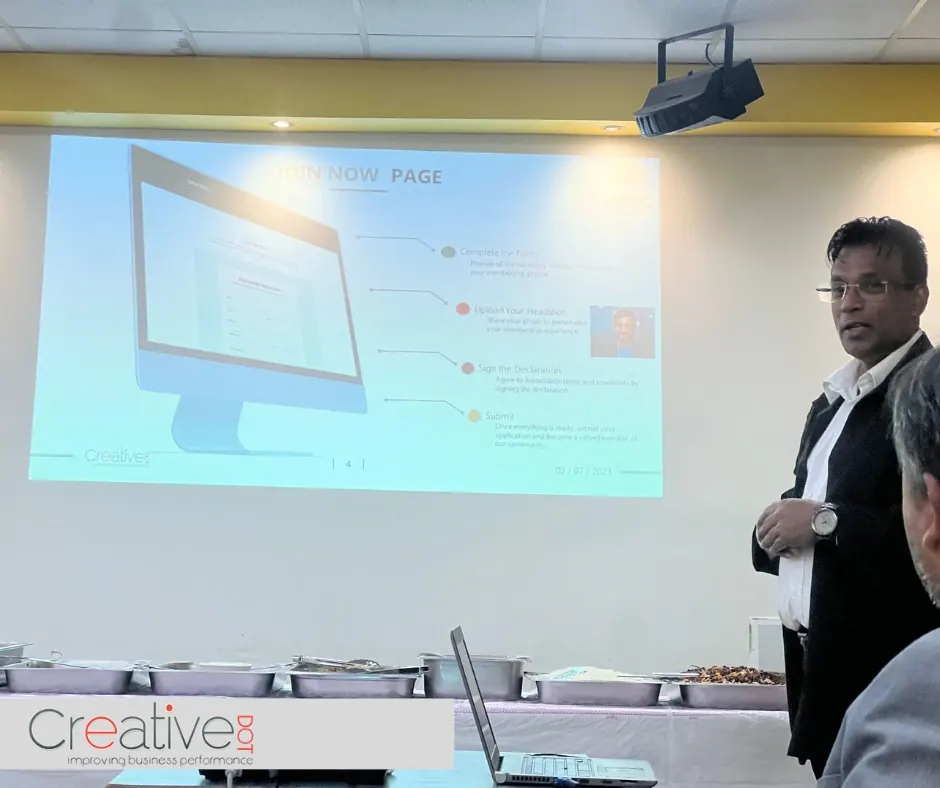 Ifthi Idris, digital marketing consultant, at a business presentation