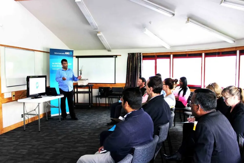 Ifthi Idris leading a professional business discussion session