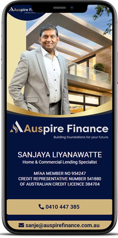 Auspire Finance digital business card, Sanjaya Liyanawatte
