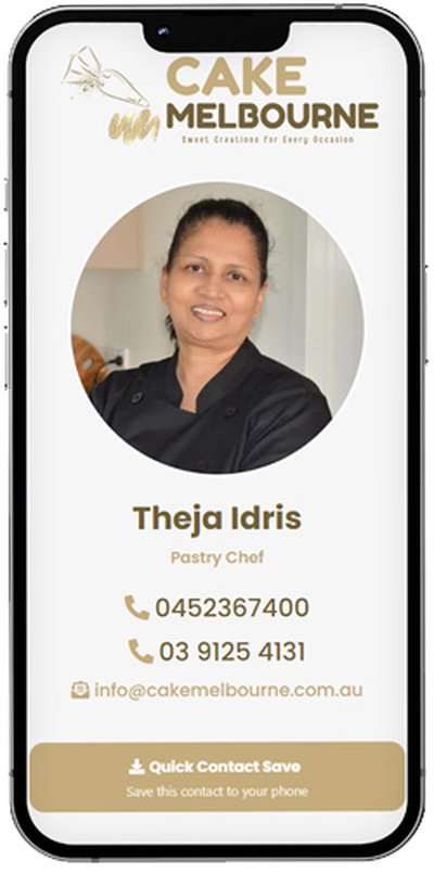 Cake Melbourne digital business card