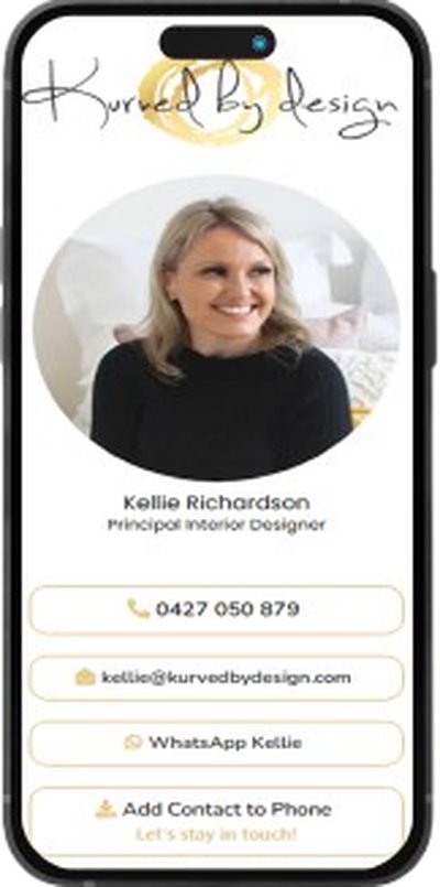 Kurved By Design digital business card