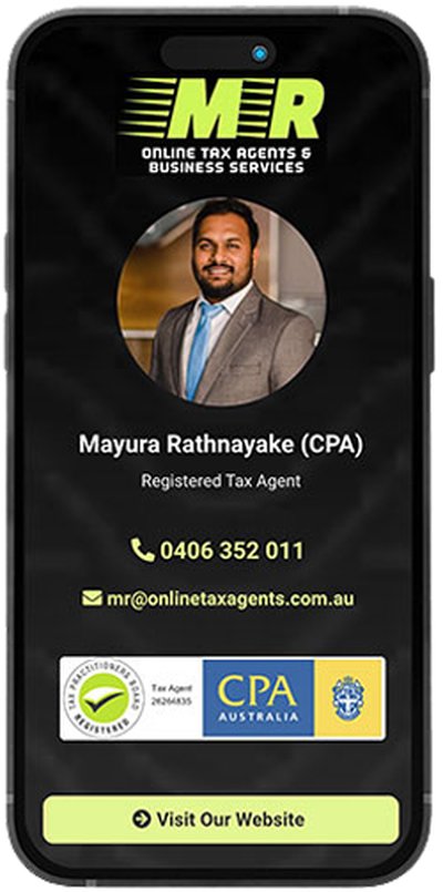 Online Tax Agents & Business Services digital business card