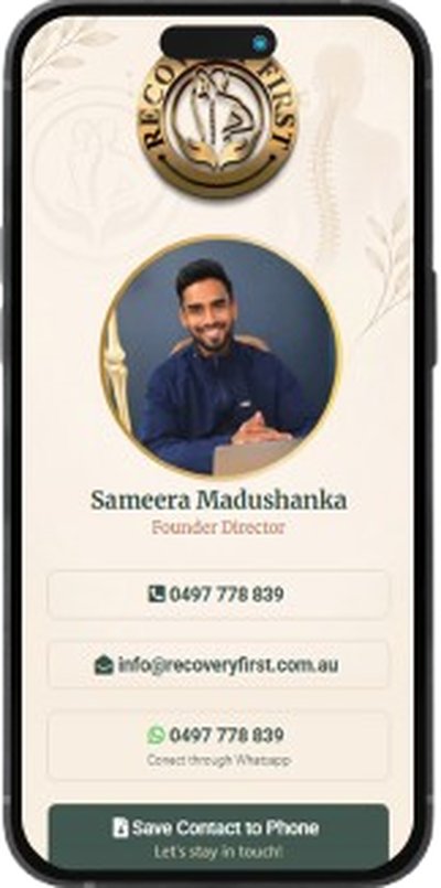 Recovery First digital business card