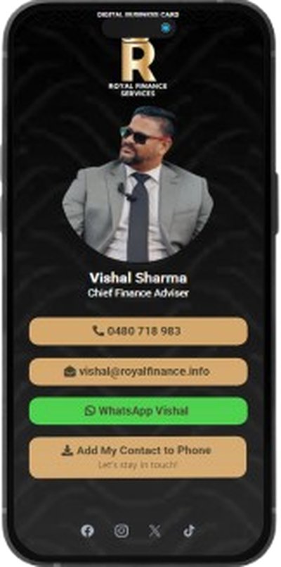 Royal Finance digital business card
