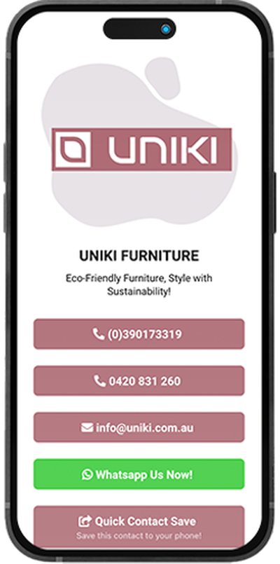 Uniki Furniture digital business card