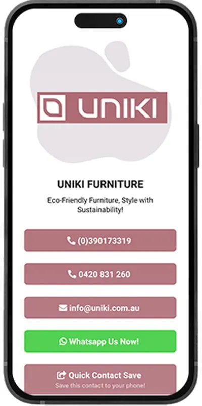 Uniki Furniture digital business card