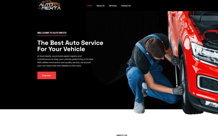 Auto Mexta homepage screenshot