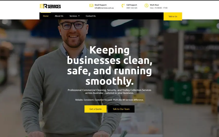 BR Services homepage screenshot