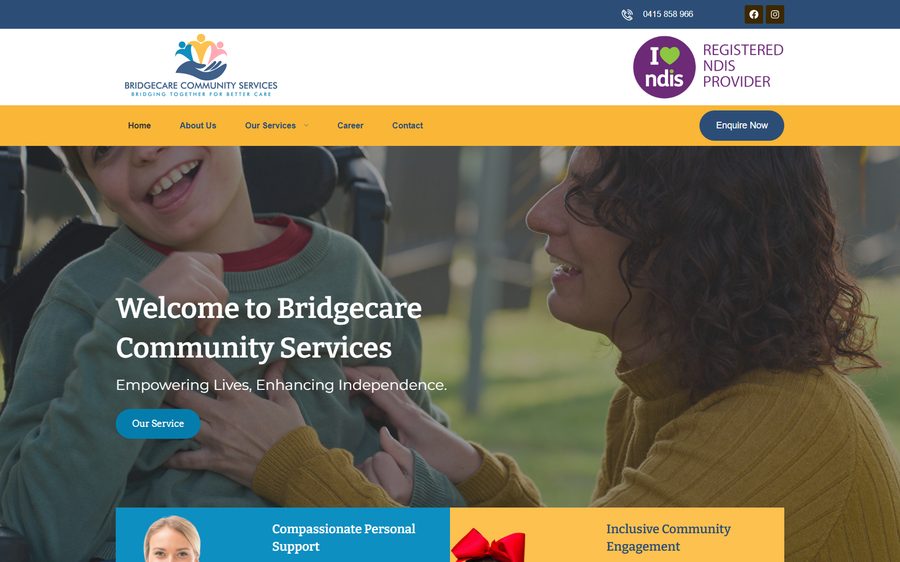 Bridge Community homepage screenshot