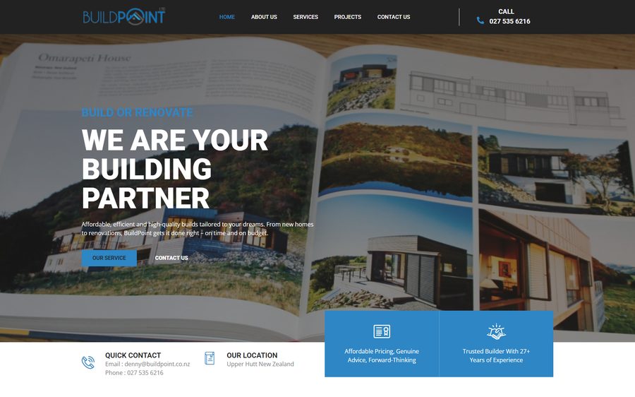 Build Point homepage screenshot