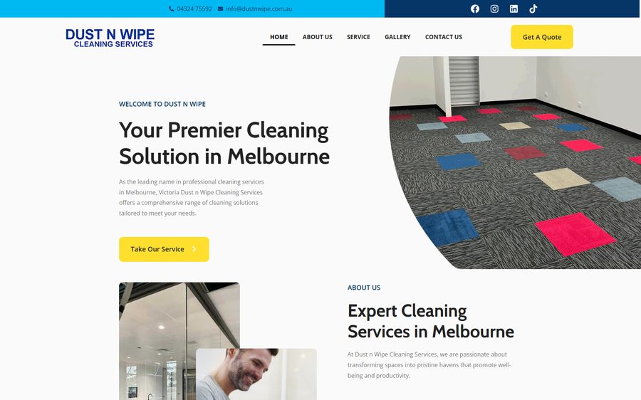 Dust n Wipe homepage screenshot
