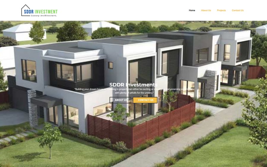 SDDR Investments homepage screenshot
