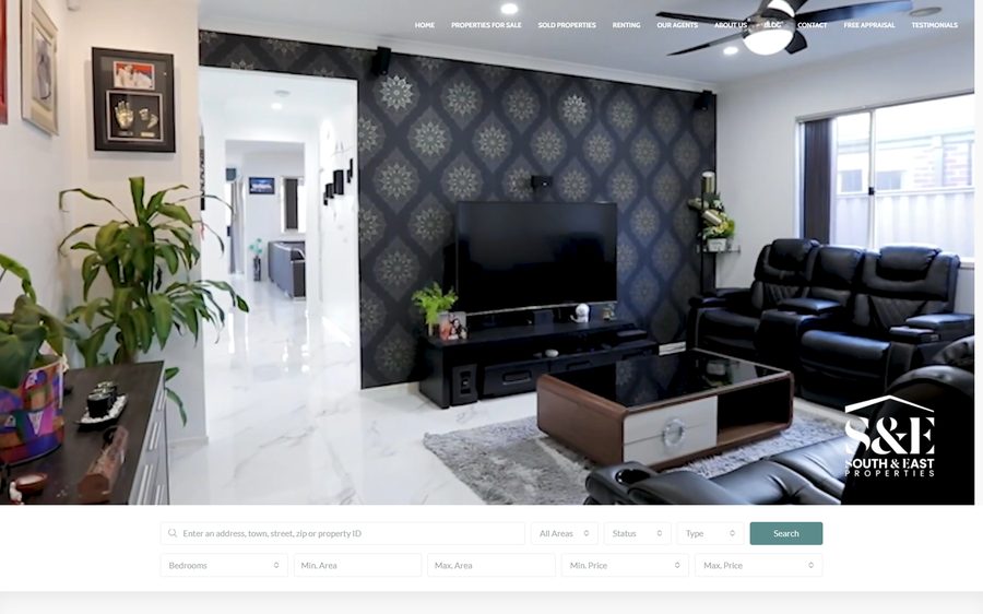 South East Properties homepage screenshot